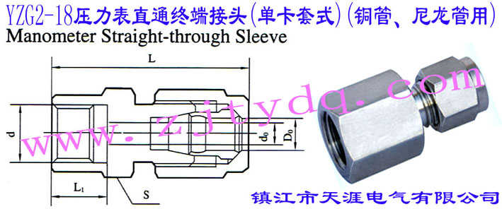 YZG2-18ֱͨK˽^(οʽ)(~)Manometer Straight-through Sleeve